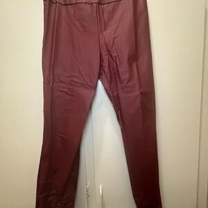 New York & Company Maroon Leggings